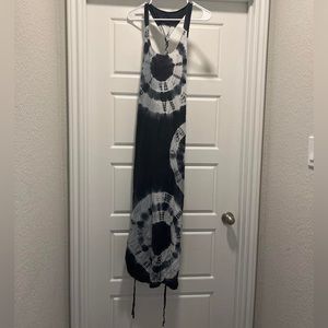 Womens blue joe boxer tie-dye dress